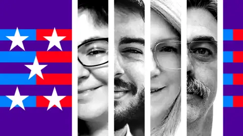 BBC Graphic of four voters