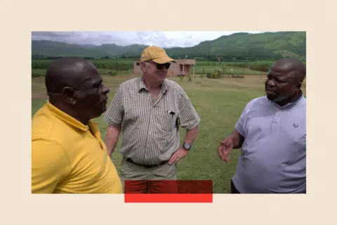 Mayeni Jones Bernard pictured with other farmers 