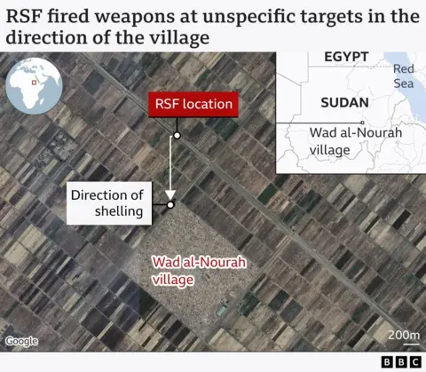 Map showing RSF location