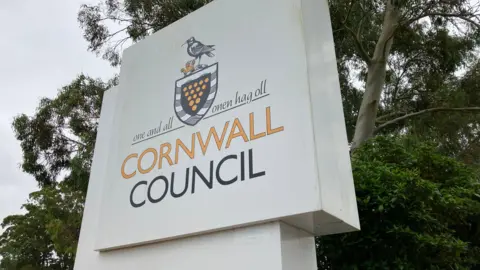 BBC Cornwall Council sign