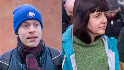 PA Media Two people arriving at court