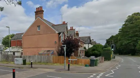 A Google Maps picture of Winchester Road and Pittard Road, residential streets in Basingstoke.