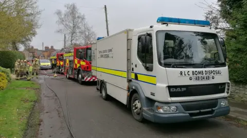 Northamptonshire Fire and Rescue Service Emergency services at scene