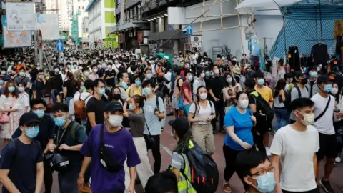Reuters Protesters in Hong Kong. Photo: 6 September 2020