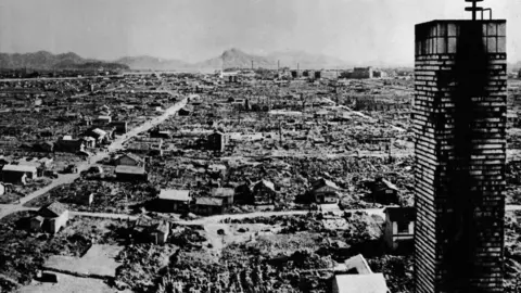 Getty Images Hiroshima after an atomic bomb