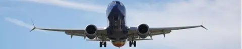 Getty Images A Southwest Boeing 737 Max 8 enroute from Tampa prepares to land at Fort Lauderdale-Hollywood International Airport on March 11, 2019 in Fort Lauderdale, Florida.