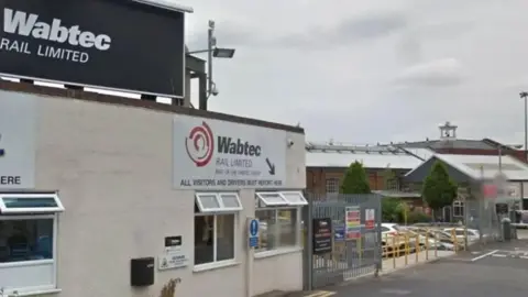 The entrance to the Wabtec site in Doncaster