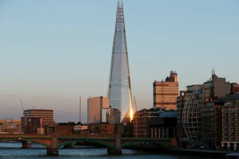 PA The Shard in London as seen at dusk