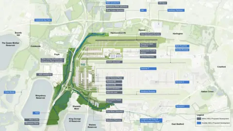 The Arora Group A Map of the Arora Group's proposals to expand Heathrow Airport