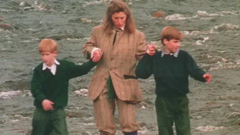 Getty Images Tiggy Legge-Bourke with Prince Harry and Prince William at Balmoral