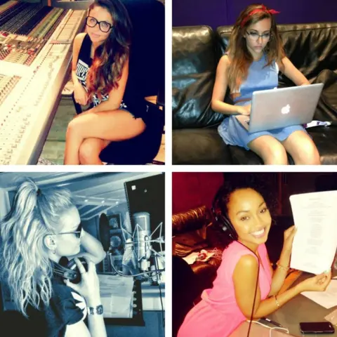 Little Mix / Instagram Little mix in the studio