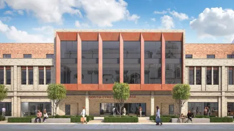 South Tyneside College/IDP Artist's impression of the planned South Tyneside College campus