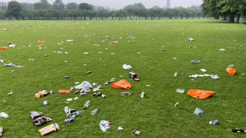 Ian Rankin Litter on Edinburgh Meadows