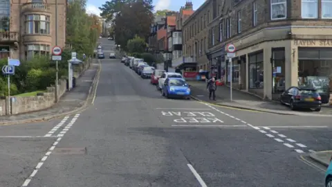 The junction of Imperial Road and Lime Grove, on Bank Road in Matlock