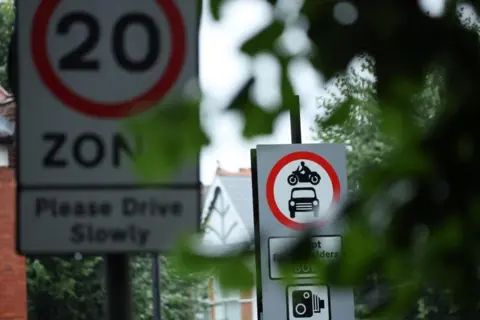 EPA Signs mark a Low Traffic Neighbourhood in London Britain, 31 July 2023
 