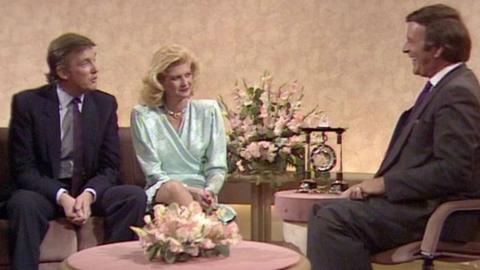 Donald and Ivana Trump sit alongside Terry Wogan.
