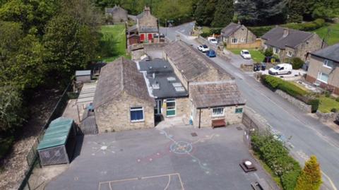 An aerial view of Fountains Earth Primary School