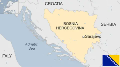 Map of Bosnia-Herzegovina