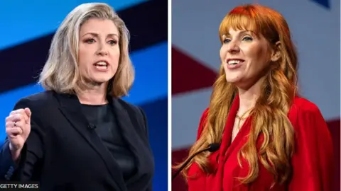 Getty Images Penny Mordaunt and Angela Rayner