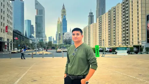 BBC/Dibash Shrestha's family Nepali worker Dibas Shrestha