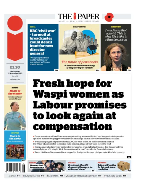  "Fresh hope for Waspi women as Labour promises to look again at compensation".