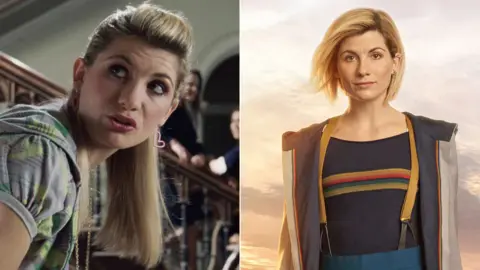 Ealing Studios / BBC Jodie Whittaker played ditsy school receptionist Beverly