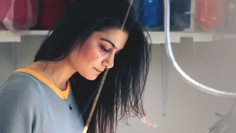 Tushar Rajan Sharma Valentina Karellas uses manually powered machinery to reduce her energy use