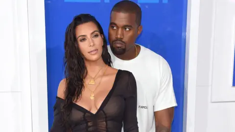 Getty Images Kim and Kanye Kardashian West