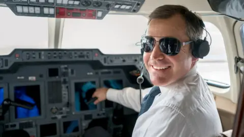 Getty Images Pilot in cockpit