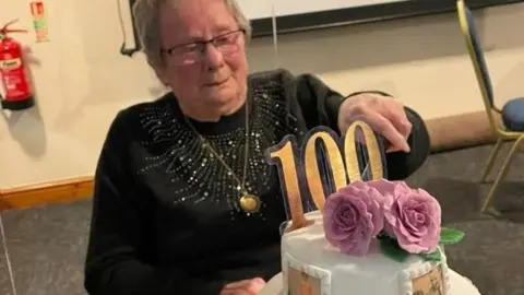 Lily Gibbs at her 100th birthday celebrations