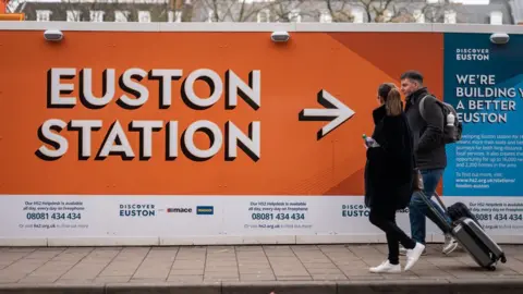 PA Media Euston station sign