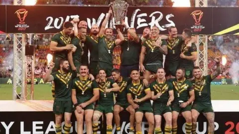 Getty Images Australia celebrate winning the 2017 RLWC