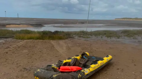 HM Coastguard HM Costguard said terrain around the sailing club and River Alt is difficult to work in especially with flooding tide quickly approaching