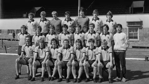 Getty Images A 1971 Wolves squad photo - three rows of players, with the front row sitting down