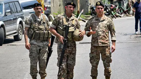 Lebanese soldiers deployed to the streets of Beirut