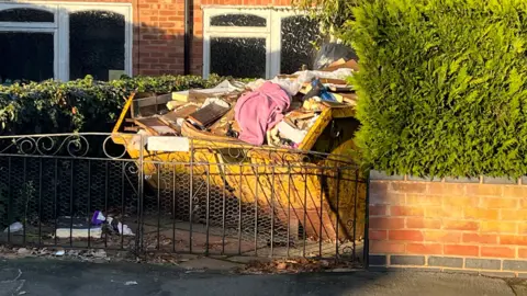 A skip full of waste 