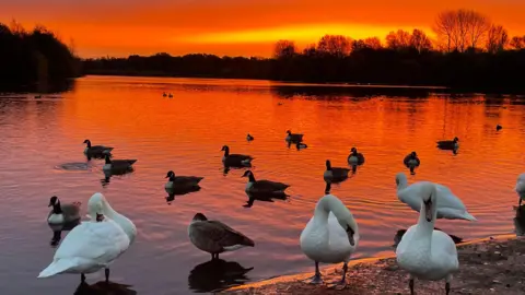 Early Bird/Weather Watchers Orange sky over Sandwell