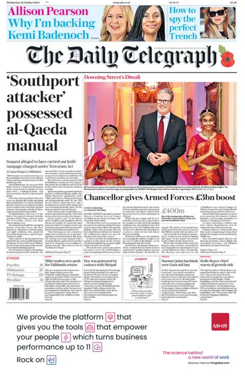 The headline in the Telegraph reads: 