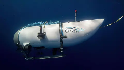 The Titan submersible underwater