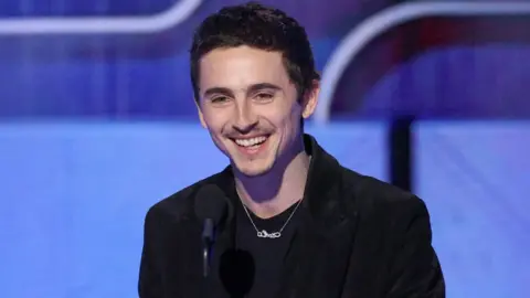 Timothée Chalamet, winner of the Best Performance by a Male Actor in a Motion Picture – Musical or Comedy Award for "Marty Supreme," speaks onstage during the 83rd Annual Golden Globe Awards at The Beverly Hilton on January 11, 2026 in Beverly Hills, California.