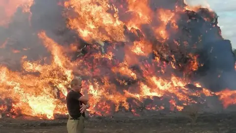 Biggleswade Community Fire Station Haystack fire