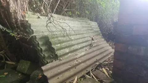 Stapleford and Trowell Boundary Brook Action Group Sheets of asbestos left near the Boundary Brook in Nottinghamshire