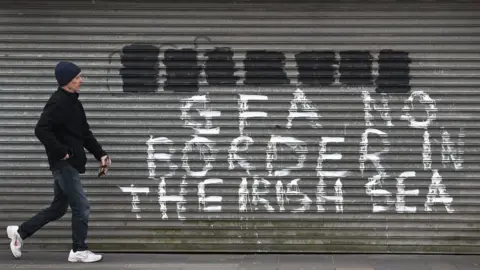 Getty Images Loyalist graffitti