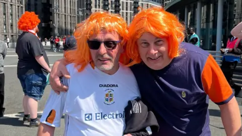 Ollie Bayliss/BBC Luton Town fans at Wembley