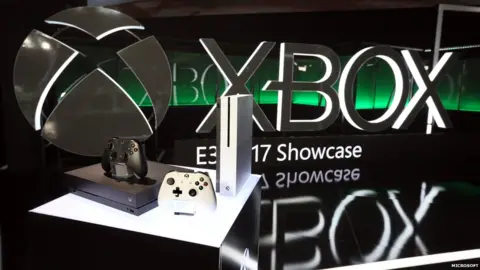 Microsoft The Xbox One X, which Microsoft showcased at E3