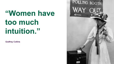 PA Suffragette Sylvia Pankhurst in a Polling Booth in 1910.