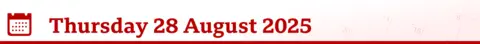 Quinta -feira, 28 de agosto de 2025