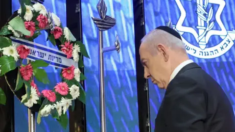 Israeli Prime Minister Benjamin Netanyahu at Mount Herzl (13/05/24)