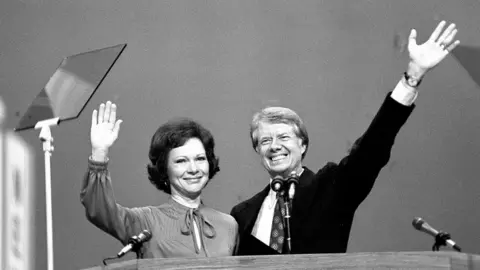 US President Jimmy Carter and his wife, Rosalyn