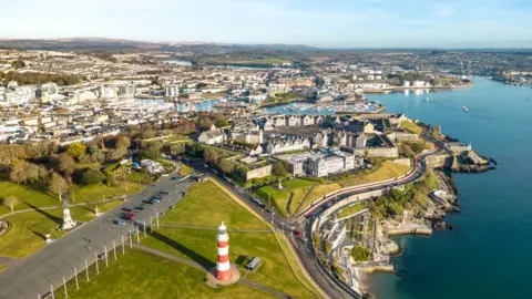 Getty Images Aerial view of Plymouth